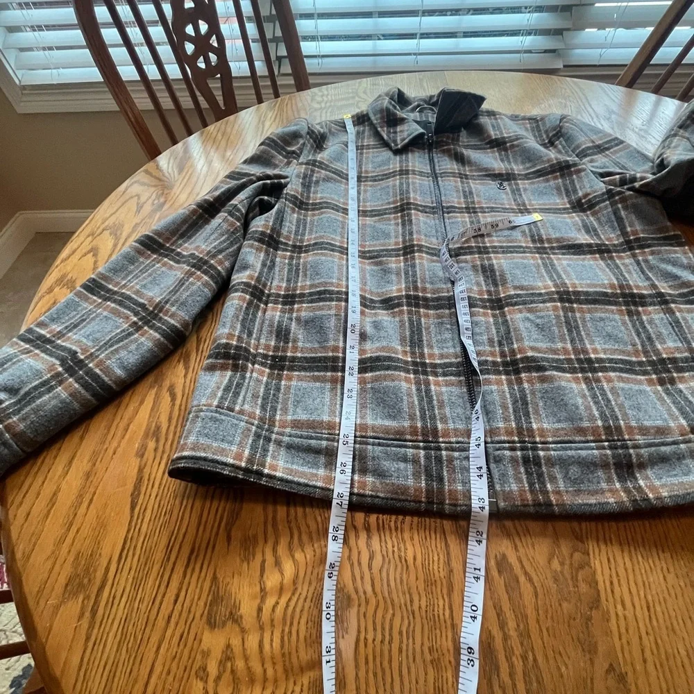 Cadogan Luxury Lexington Lined Wool Jacket Gray Brown Plaid Men’s Size L - Picture 7 of 16